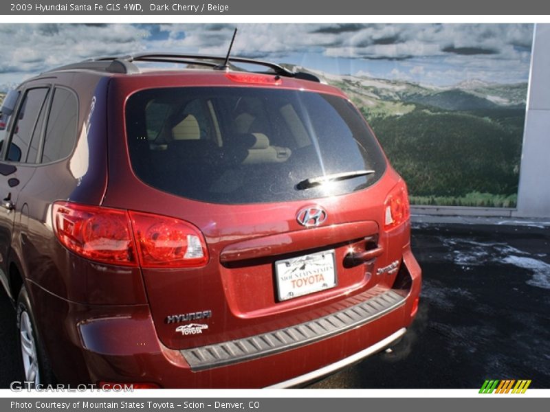 Dark Cherry / Beige 2009 Hyundai Santa Fe GLS 4WD