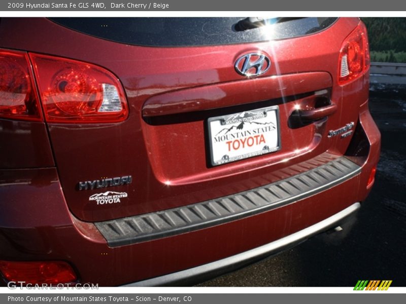 Dark Cherry / Beige 2009 Hyundai Santa Fe GLS 4WD
