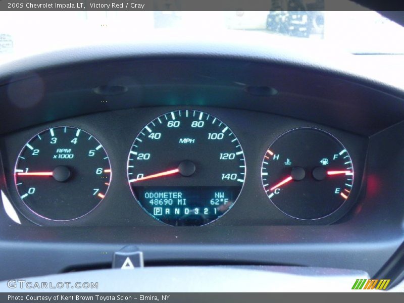 Victory Red / Gray 2009 Chevrolet Impala LT