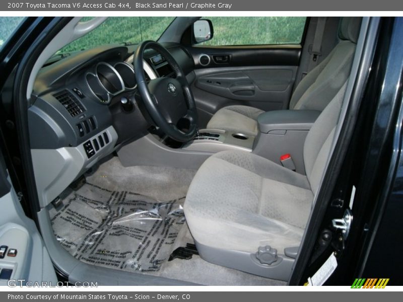 Black Sand Pearl / Graphite Gray 2007 Toyota Tacoma V6 Access Cab 4x4