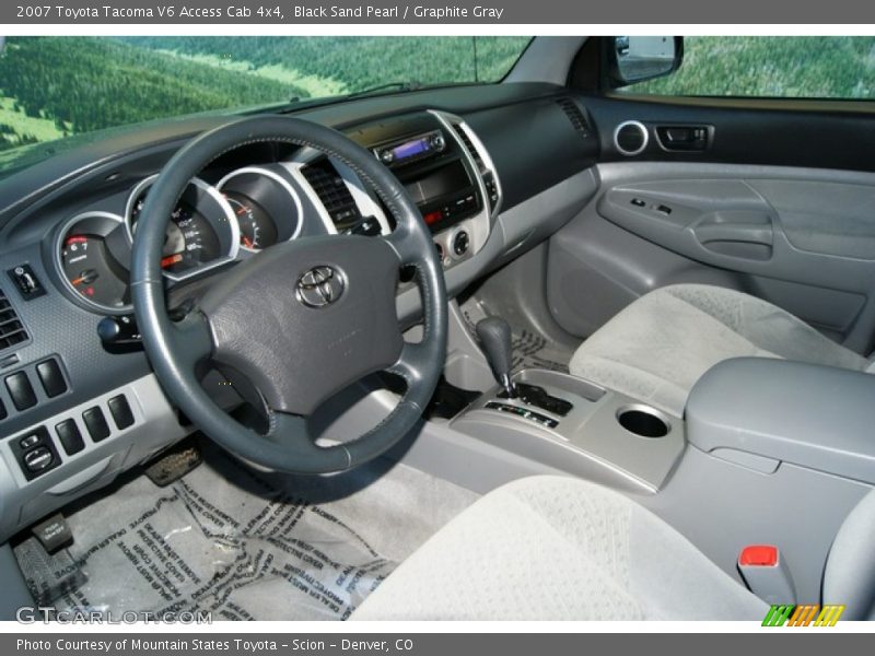 Black Sand Pearl / Graphite Gray 2007 Toyota Tacoma V6 Access Cab 4x4