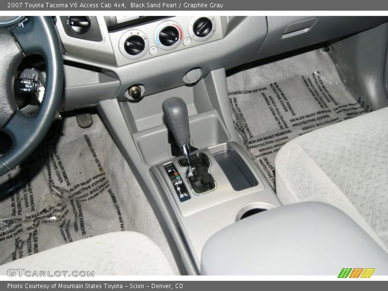 Black Sand Pearl / Graphite Gray 2007 Toyota Tacoma V6 Access Cab 4x4