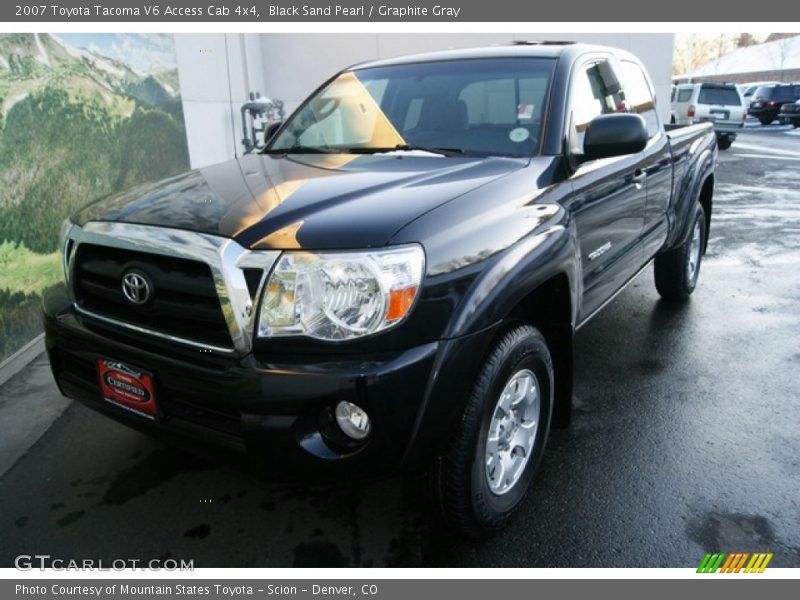 Black Sand Pearl / Graphite Gray 2007 Toyota Tacoma V6 Access Cab 4x4