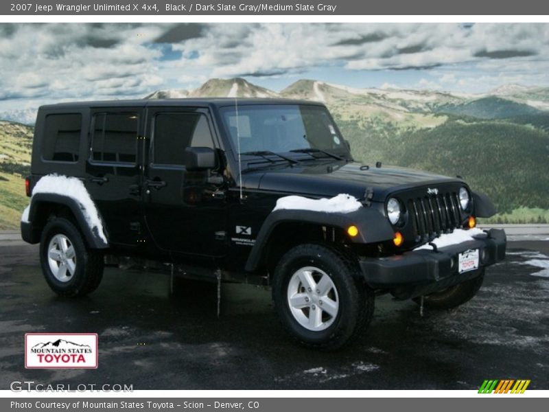 Black / Dark Slate Gray/Medium Slate Gray 2007 Jeep Wrangler Unlimited X 4x4