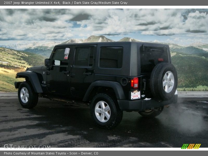 Black / Dark Slate Gray/Medium Slate Gray 2007 Jeep Wrangler Unlimited X 4x4