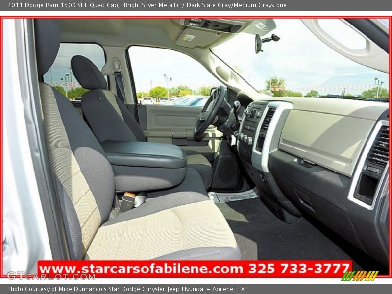 Bright Silver Metallic / Dark Slate Gray/Medium Graystone 2011 Dodge Ram 1500 SLT Quad Cab