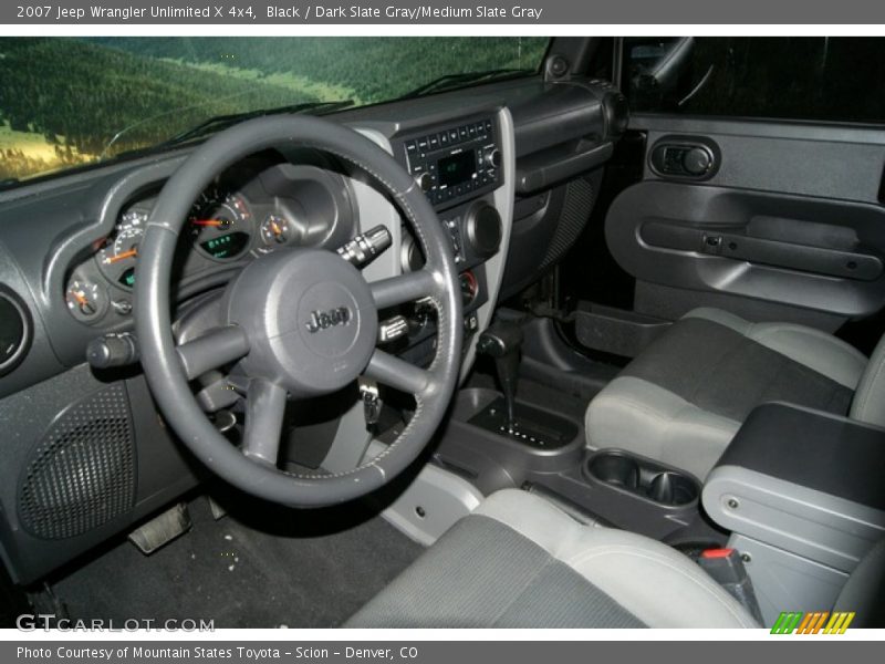 Black / Dark Slate Gray/Medium Slate Gray 2007 Jeep Wrangler Unlimited X 4x4
