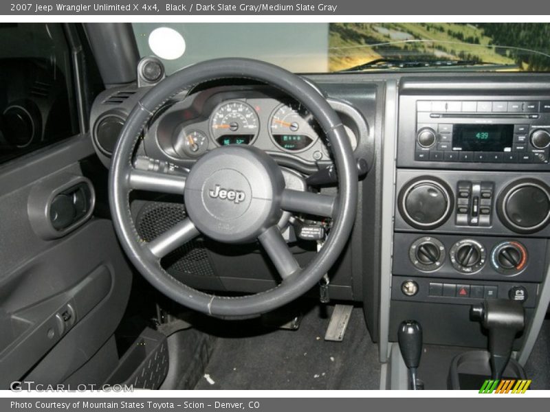Black / Dark Slate Gray/Medium Slate Gray 2007 Jeep Wrangler Unlimited X 4x4