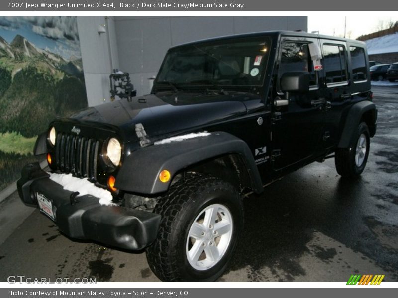 Black / Dark Slate Gray/Medium Slate Gray 2007 Jeep Wrangler Unlimited X 4x4