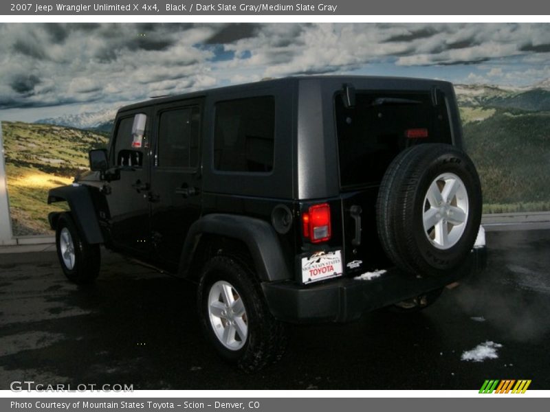 Black / Dark Slate Gray/Medium Slate Gray 2007 Jeep Wrangler Unlimited X 4x4