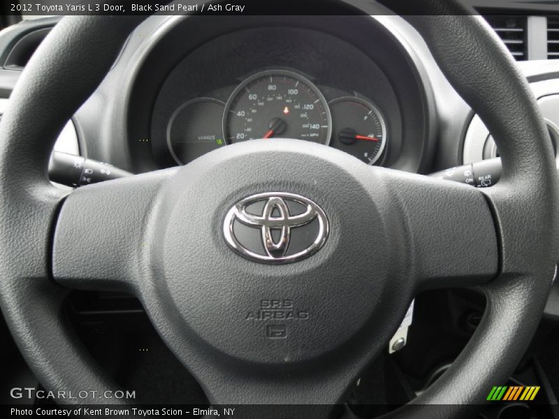 Black Sand Pearl / Ash Gray 2012 Toyota Yaris L 3 Door