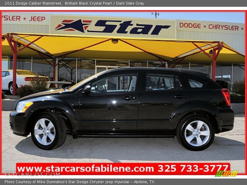 Brilliant Black Crystal Pearl / Dark Slate Gray 2011 Dodge Caliber Mainstreet