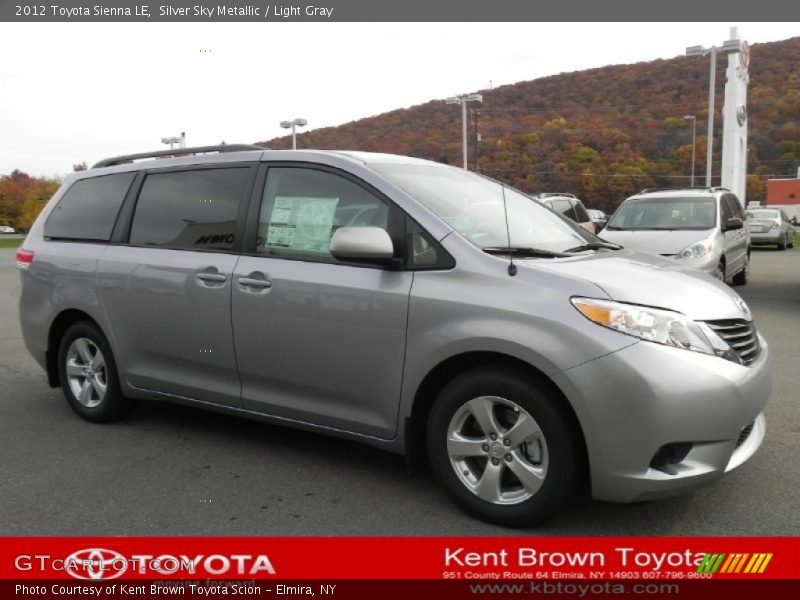 Silver Sky Metallic / Light Gray 2012 Toyota Sienna LE