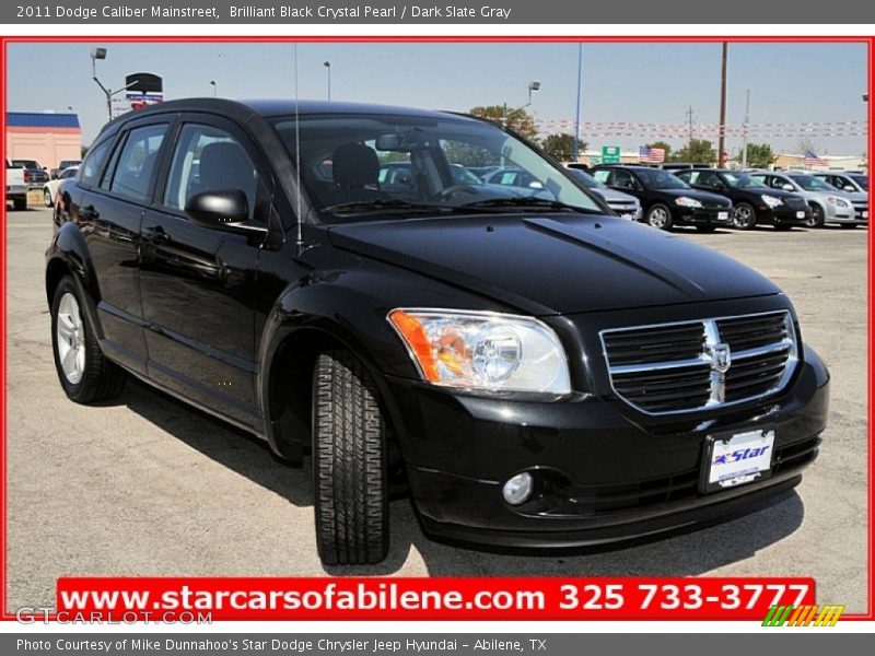 Brilliant Black Crystal Pearl / Dark Slate Gray 2011 Dodge Caliber Mainstreet