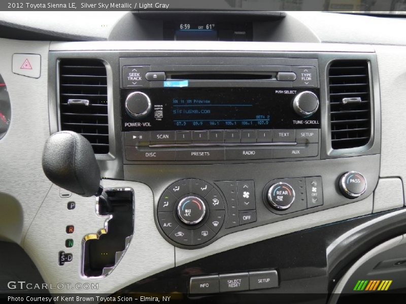 Silver Sky Metallic / Light Gray 2012 Toyota Sienna LE