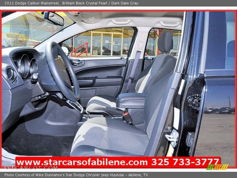 Brilliant Black Crystal Pearl / Dark Slate Gray 2011 Dodge Caliber Mainstreet