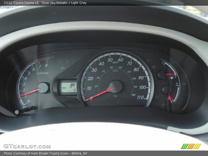 Silver Sky Metallic / Light Gray 2012 Toyota Sienna LE