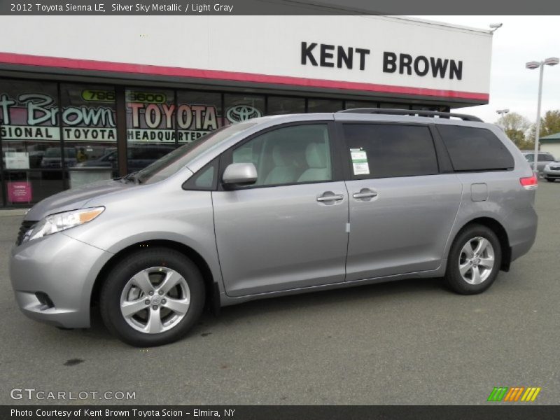 Silver Sky Metallic / Light Gray 2012 Toyota Sienna LE