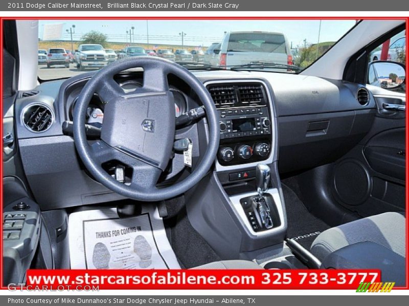 Brilliant Black Crystal Pearl / Dark Slate Gray 2011 Dodge Caliber Mainstreet