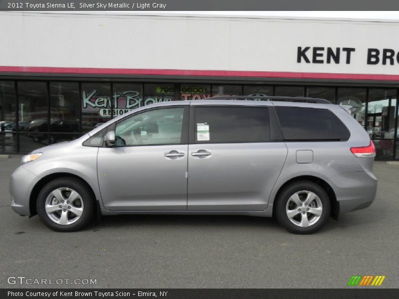 Silver Sky Metallic / Light Gray 2012 Toyota Sienna LE