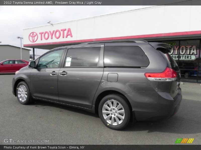Predawn Gray Mica / Light Gray 2012 Toyota Sienna Limited AWD