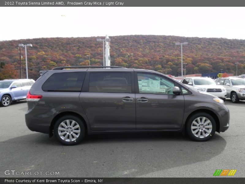 Predawn Gray Mica / Light Gray 2012 Toyota Sienna Limited AWD