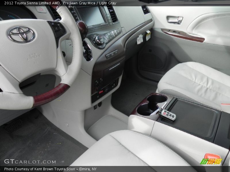 Predawn Gray Mica / Light Gray 2012 Toyota Sienna Limited AWD