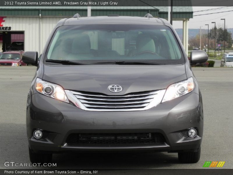Predawn Gray Mica / Light Gray 2012 Toyota Sienna Limited AWD