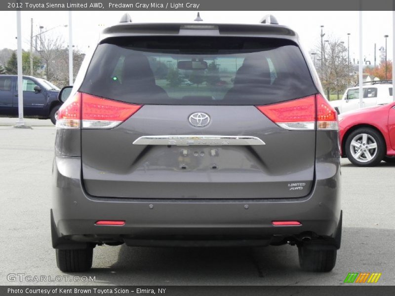 Predawn Gray Mica / Light Gray 2012 Toyota Sienna Limited AWD