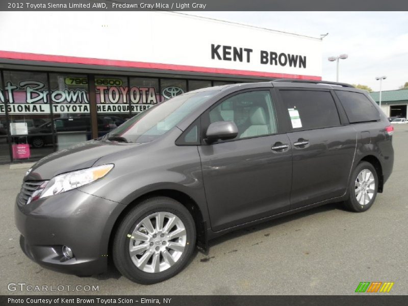Predawn Gray Mica / Light Gray 2012 Toyota Sienna Limited AWD