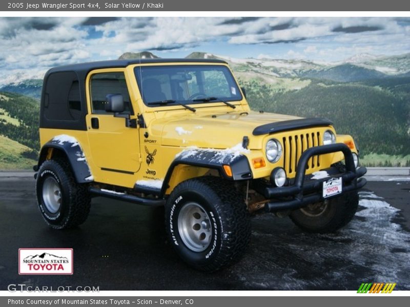 Solar Yellow / Khaki 2005 Jeep Wrangler Sport 4x4