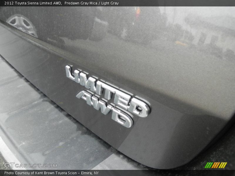 Predawn Gray Mica / Light Gray 2012 Toyota Sienna Limited AWD