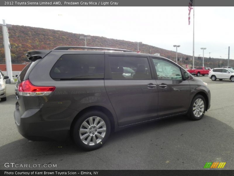 Predawn Gray Mica / Light Gray 2012 Toyota Sienna Limited AWD