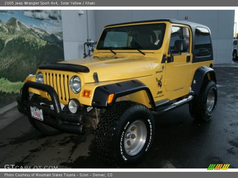 Solar Yellow / Khaki 2005 Jeep Wrangler Sport 4x4