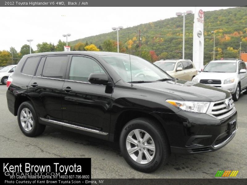 Black / Ash 2012 Toyota Highlander V6 4WD