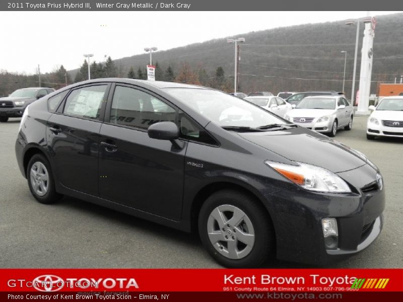Winter Gray Metallic / Dark Gray 2011 Toyota Prius Hybrid III