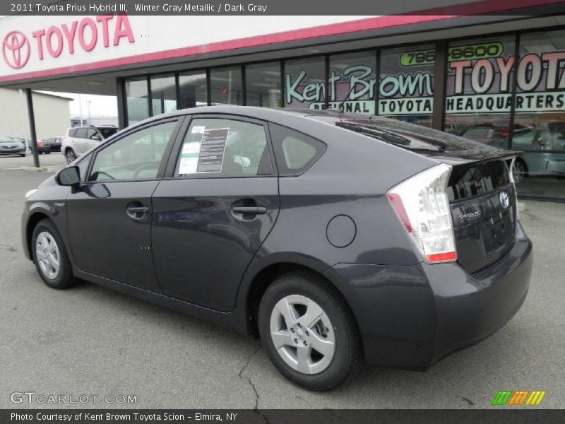 Winter Gray Metallic / Dark Gray 2011 Toyota Prius Hybrid III