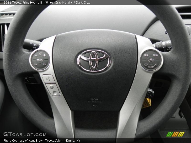 Winter Gray Metallic / Dark Gray 2011 Toyota Prius Hybrid III