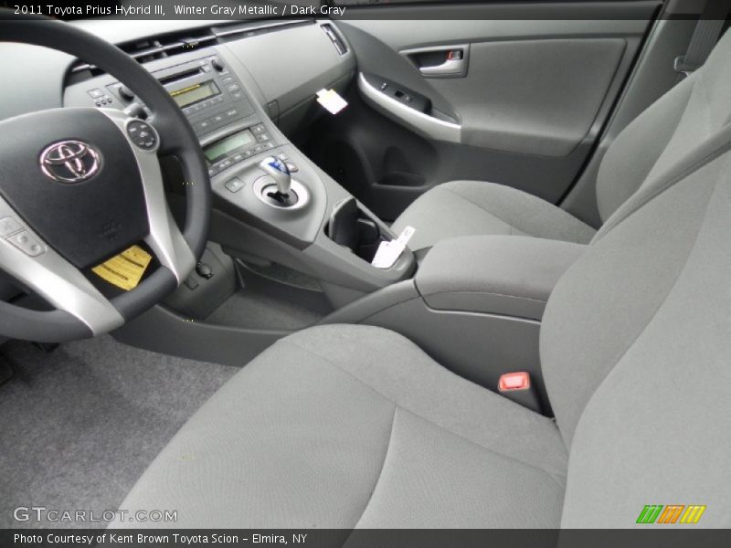Winter Gray Metallic / Dark Gray 2011 Toyota Prius Hybrid III