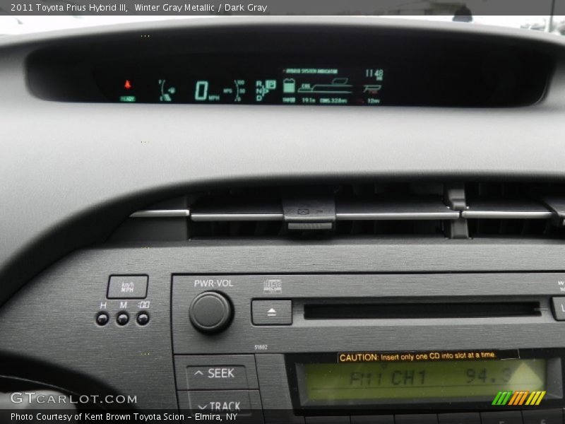 Winter Gray Metallic / Dark Gray 2011 Toyota Prius Hybrid III