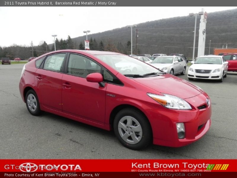 Barcelona Red Metallic / Misty Gray 2011 Toyota Prius Hybrid II