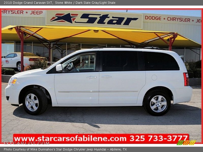 Stone White / Dark Slate Gray/Light Shale 2010 Dodge Grand Caravan SXT