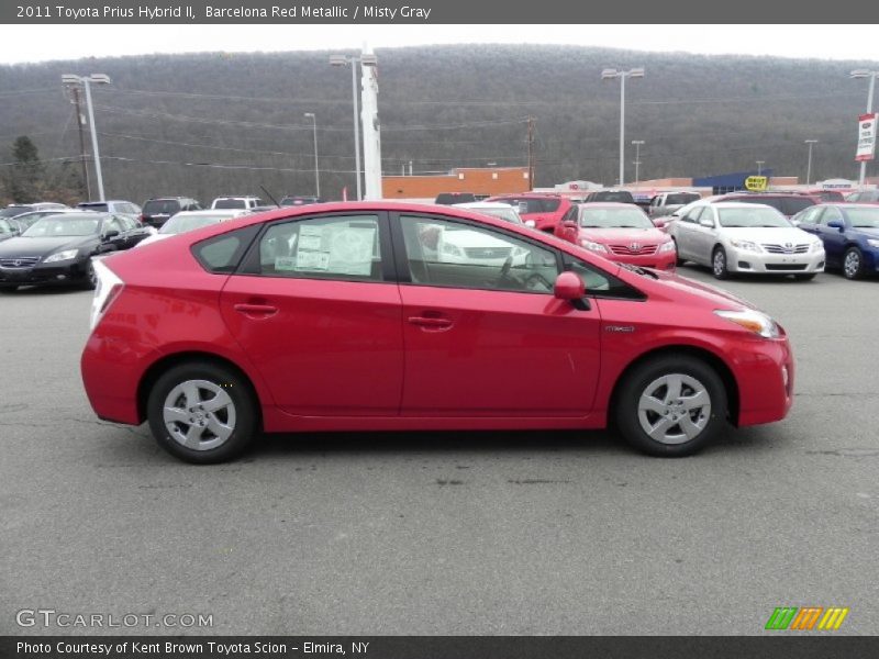 Barcelona Red Metallic / Misty Gray 2011 Toyota Prius Hybrid II