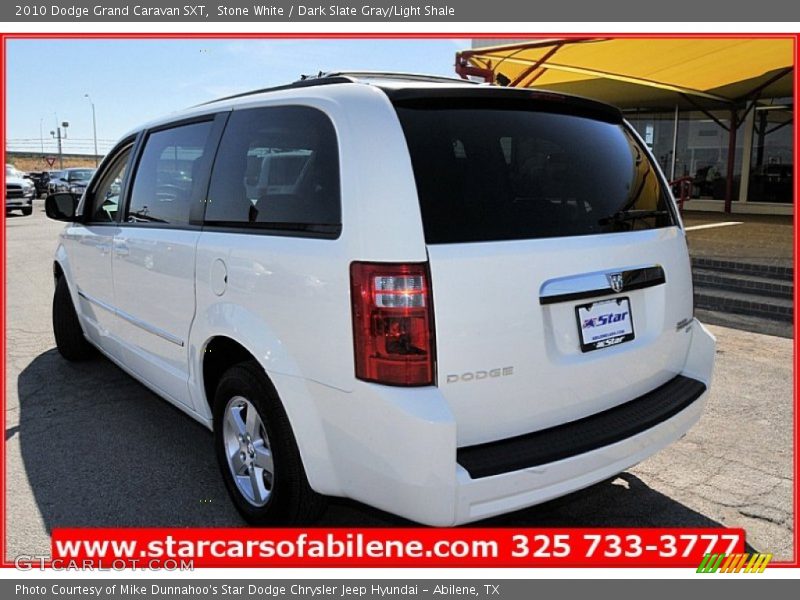 Stone White / Dark Slate Gray/Light Shale 2010 Dodge Grand Caravan SXT