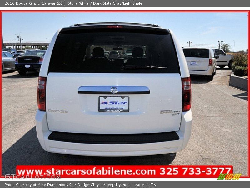 Stone White / Dark Slate Gray/Light Shale 2010 Dodge Grand Caravan SXT