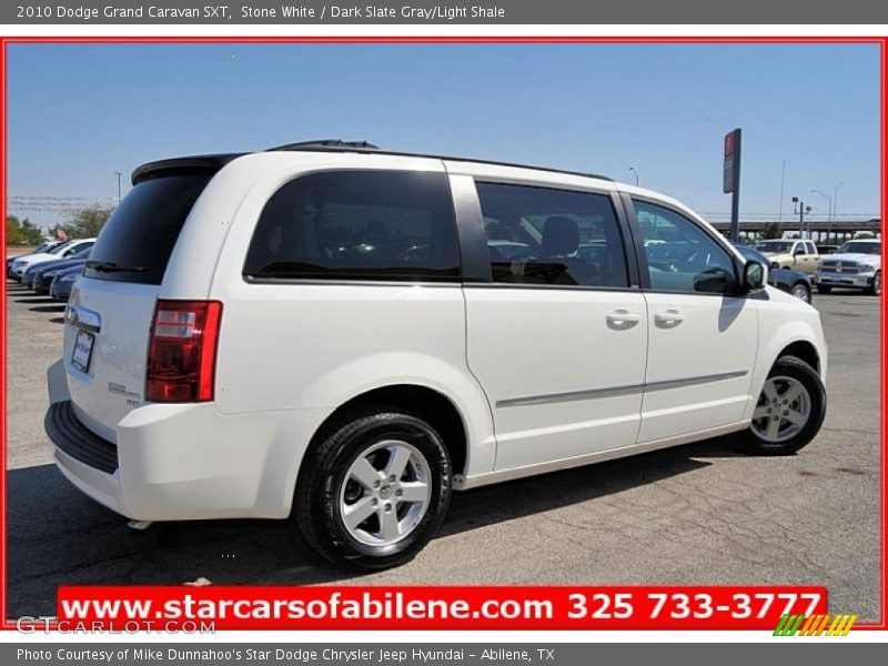 Stone White / Dark Slate Gray/Light Shale 2010 Dodge Grand Caravan SXT