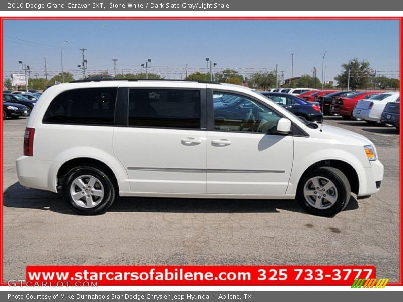 Stone White / Dark Slate Gray/Light Shale 2010 Dodge Grand Caravan SXT