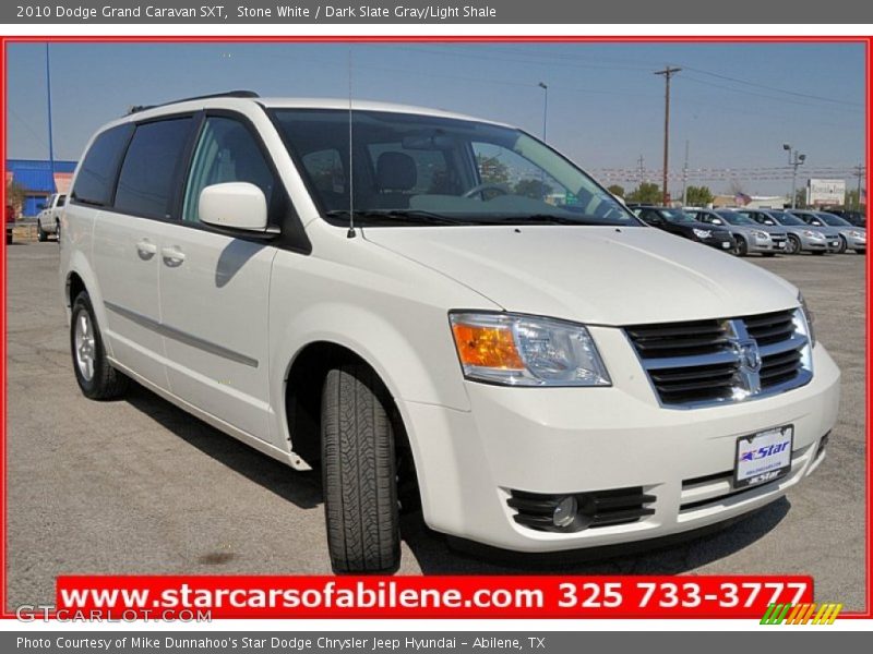Stone White / Dark Slate Gray/Light Shale 2010 Dodge Grand Caravan SXT