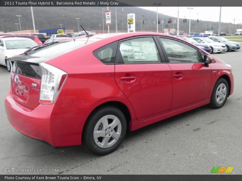 Barcelona Red Metallic / Misty Gray 2011 Toyota Prius Hybrid II