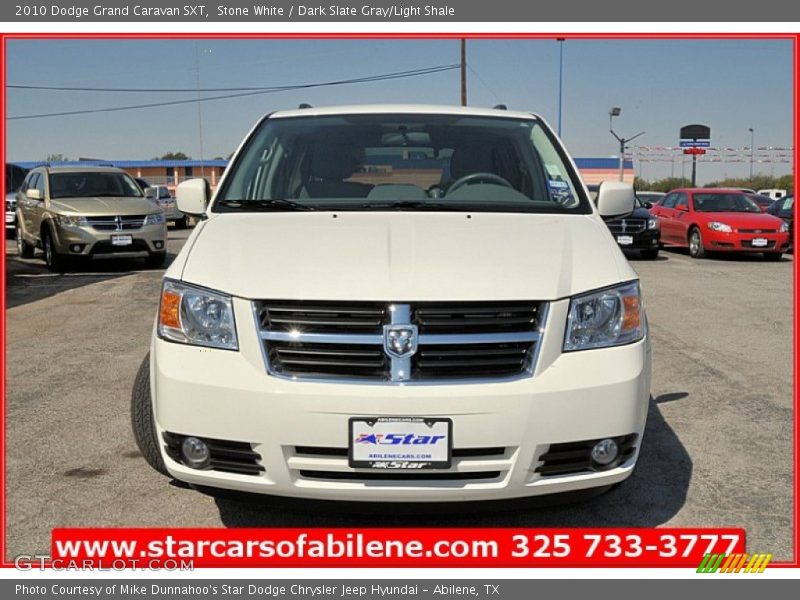 Stone White / Dark Slate Gray/Light Shale 2010 Dodge Grand Caravan SXT